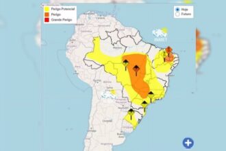 Brasil está sob alerta de tempestades e ventania de até 100 km/h.