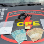 CPE retira de circulação dupla suspeita de tráfico de drogas e posse de arma de fogo