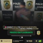 Homem é preso após tentar estuprar sua esposa, em Jaraguá