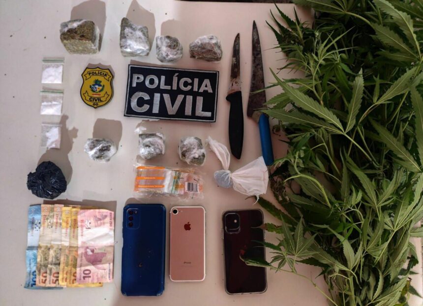 Ação integrada entre PCGO e PMGO resulta na prisão de quatro pessoas por tráfico de drogas em Iporá
