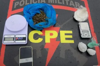 CPE tira mais um traficante das ruas de Goianésia e apreende quase meio quilo de drogas