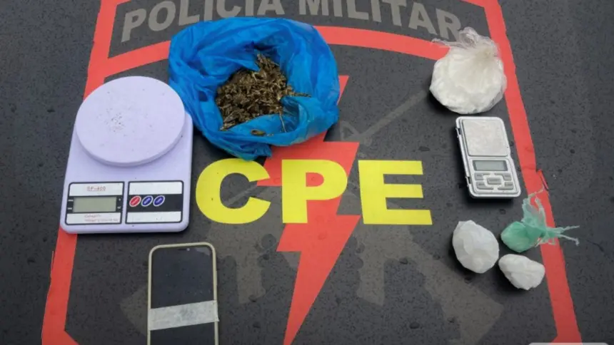 CPE tira mais um traficante das ruas de Goianésia e apreende quase meio quilo de drogas