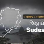 PREVISÃO DO TEMPO: Previsão de chuvas na região Sudeste nesta segunda-feira (24)