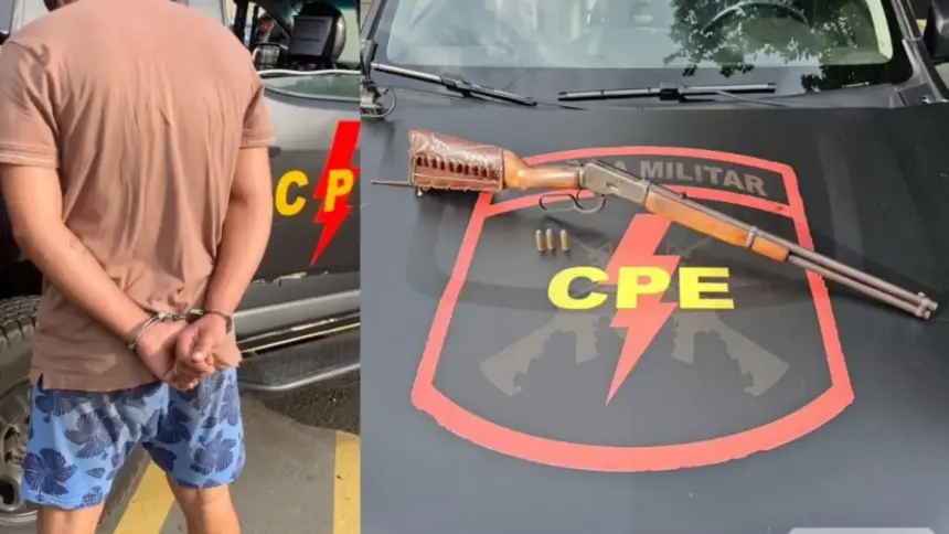 CPE Goianésia prende suspeito de comercializar armas de fogo em Jaraguá