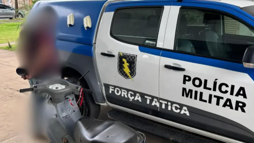 Motociclista é preso pela Força Tática de Goianésia por direção perigosa e adulteração de sinal