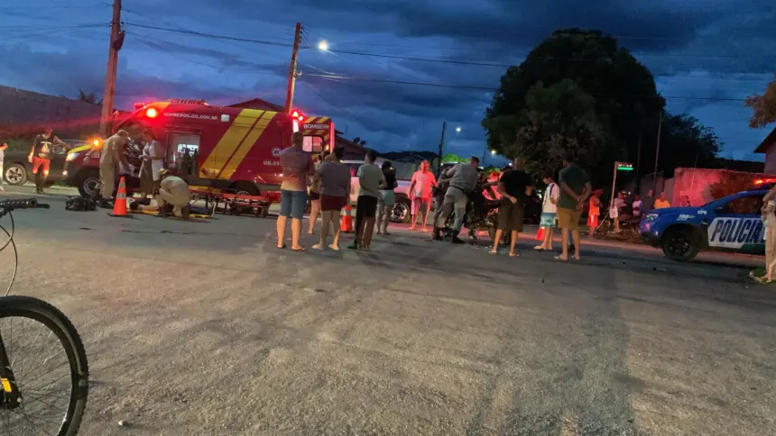 Motociclista sofre fratura nos punhos ao se envolver em acidente no oeste de Goianésia