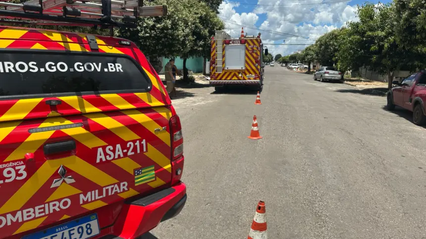 Vazamento de gás em residência no leste de Goianésia mobiliza Corpo de Bombeiros