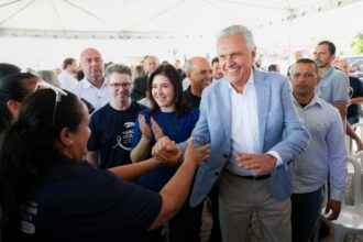 Caiado defende a realização de exames preventivos durante a abertura do Mutirão de Colonoscopia, na cidade de Goiás