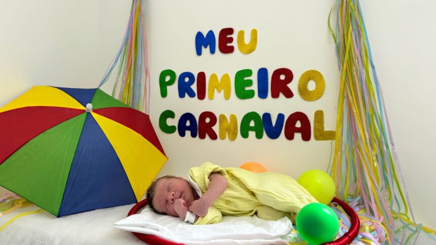 Hospital Estadual da Mulher celebra carnaval com ensaio fotográfico de bebês