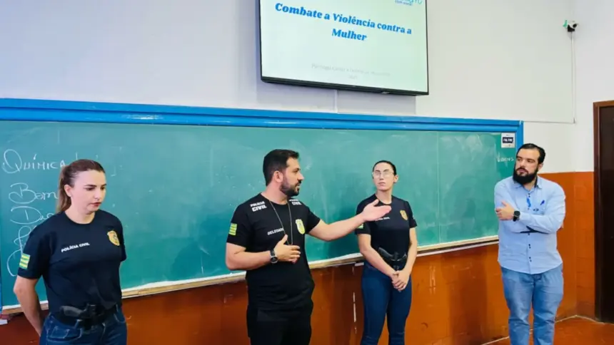 Policia Civil ministra palestra Violência de Gênero Contra Mulheres em Pires do Rio