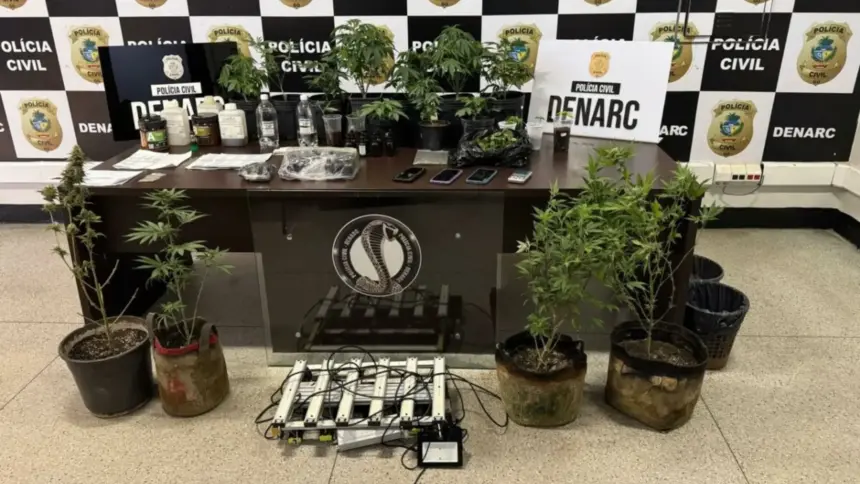 Polícia fecha laboratório de maconha usado na produção de óleo e shampoo