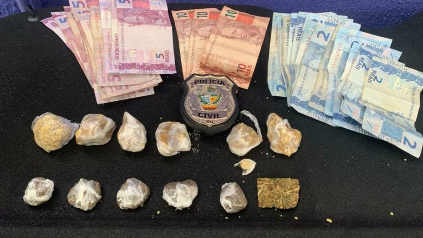 Polícia prende indivíduo por tráfico de drogas, em Goiânia