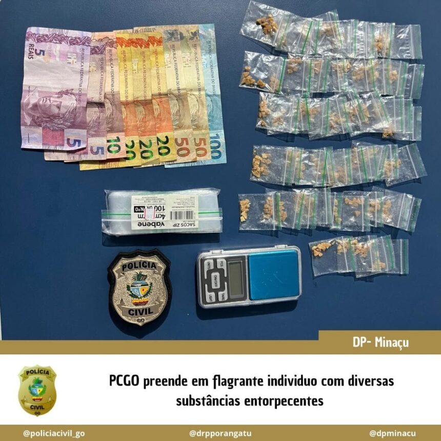 Minaçu: Homem é preso por tráfico de drogas