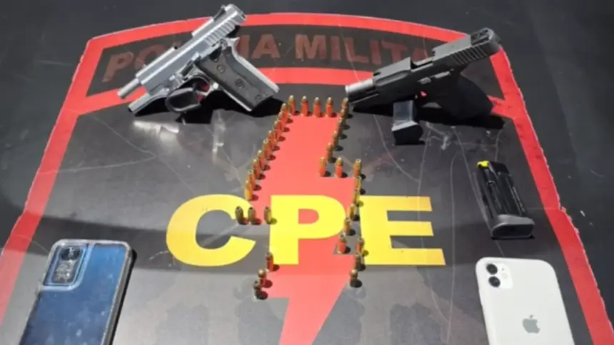 Armas de fogo utilizadas em tentativa de homicídio e homicídio em Goianésia são apreendidas