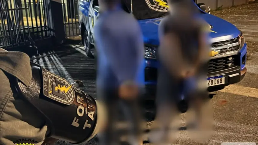 Duas pessoas são presas pela Força Tática de Goianésia por roubo e receptação