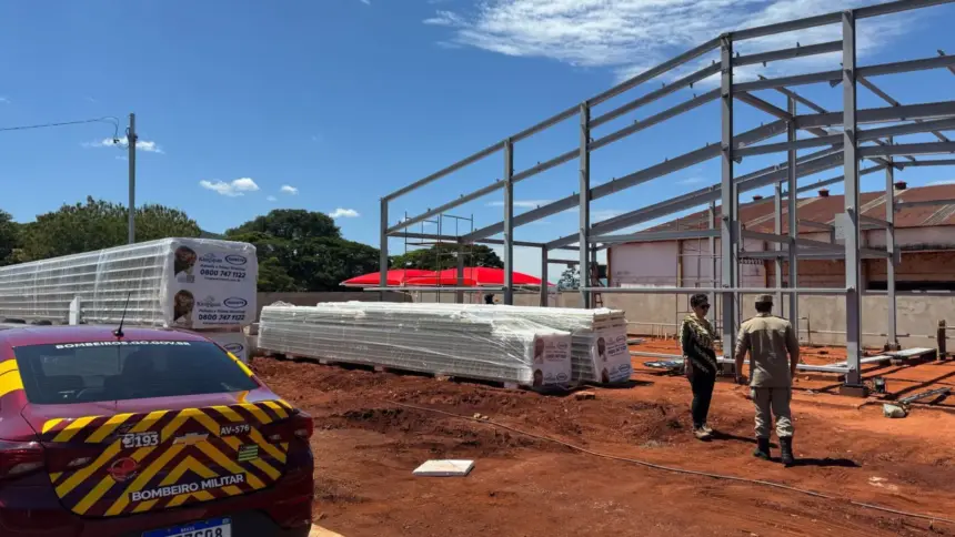 Obras do Posto Avançado do Corpo de Bombeiros em Barro Alto está em ritmo acelerado