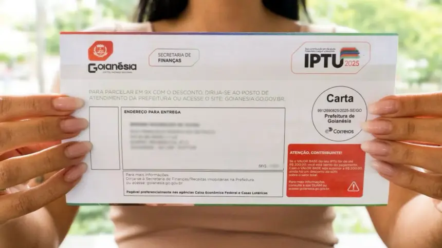 Prefeitura de Goianésia prorroga prazo para pagamento do IPTU com desconto de até 40%