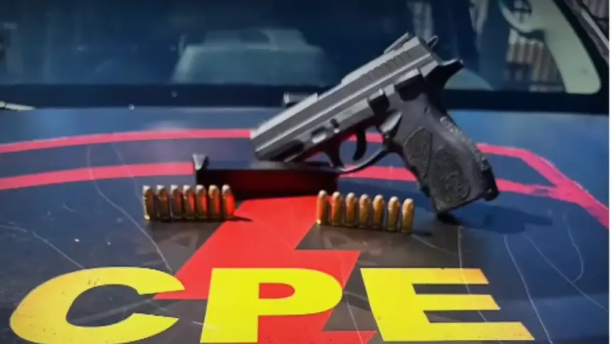 CPE Goianésia apreende arma de fogo em ação no Setor Sul CPE Goianésia apreende arma de fogo em ação no Setor Sul