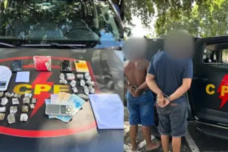 Dupla é presa por tráfico de drogas em Goianésia com balanças, celulares e caderno de contabilidade