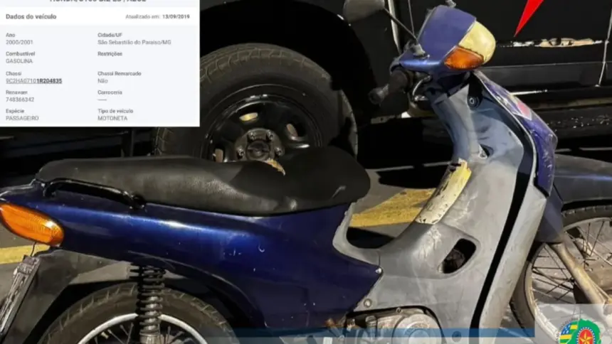 CPE Goianésia recupera motocicleta roubada há mais de 7 anos em Jaraguá