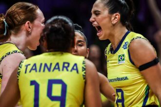 Brasil sofre, mas derrota Alemanha na Liga das Nações de vôlei