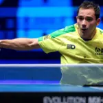 Hugo Calderano estreia com vitórias no Grand Smash de Singapura