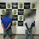 PCGO prende dupla por tentar matar homem com golpes de capacete e chutes em frente a distribuidora de Senador Canedo