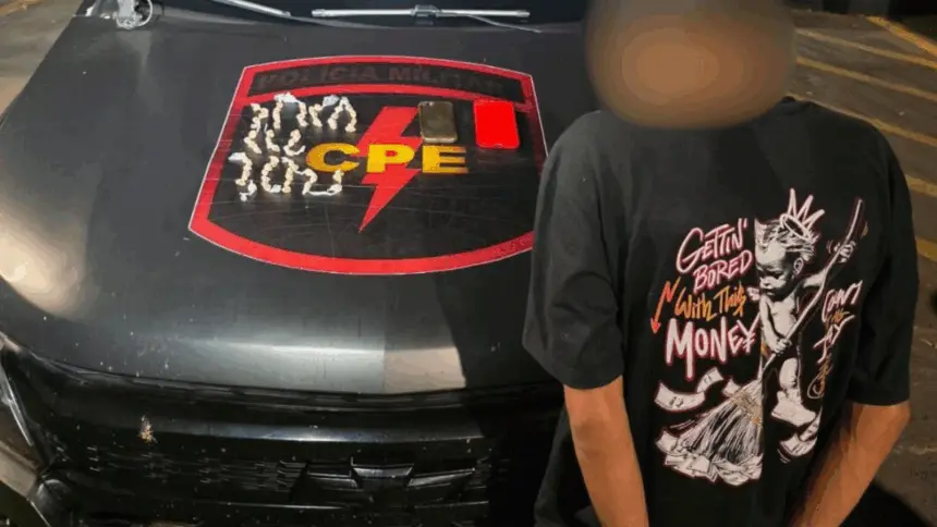 Homem é preso com 74 porções de crack em Jaraguá durante patrulhamento da CPE