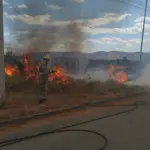 Incêndio em vegetação mobiliza Bombeiros de Goianésia no Daigo