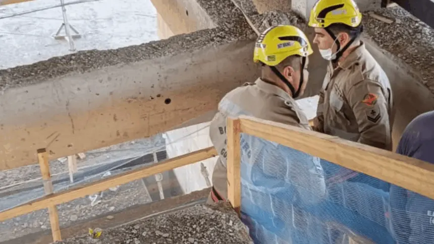 Operário sofre queda de um andar em prédio em construção no Centro de Goianésia