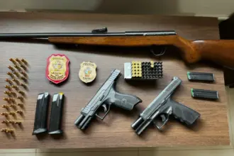 Polícia Civil cumpre buscas e apreende armas usadas por autor de violência doméstica em São Luís de Montes Belos