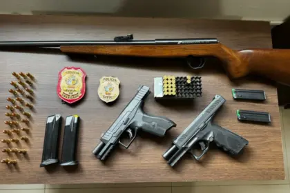 Polícia Civil cumpre buscas e apreende armas usadas por autor de violência doméstica em São Luís de Montes Belos