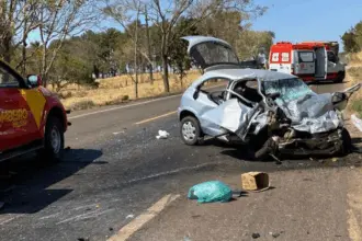 Urgente: Uma pessoa morre e duas ficam feridas em colisão na GO-080, próximo a Goianésia