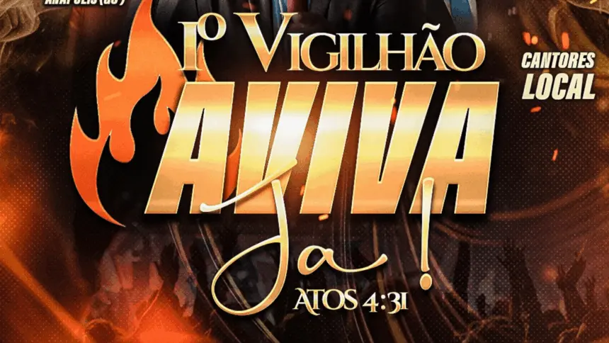 1º Vigilhão “Aviva Já” acontece neste sábado em Goianésia