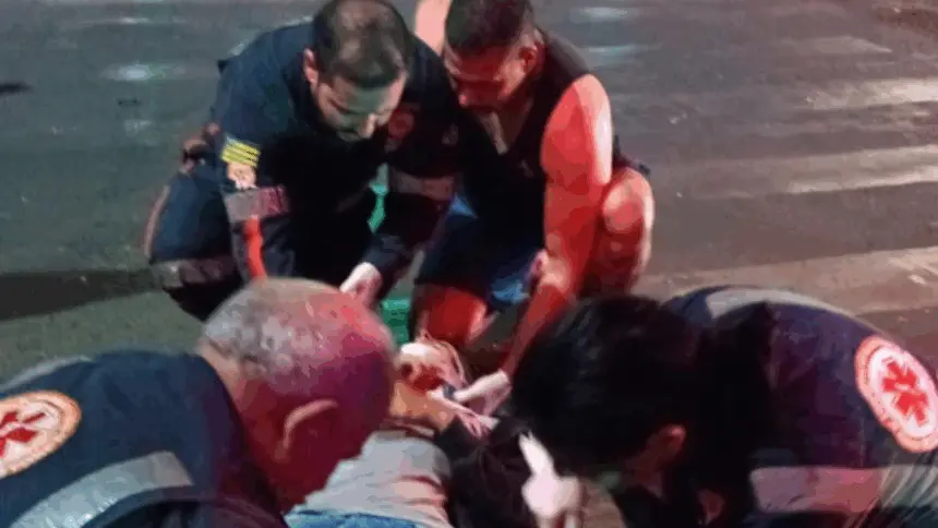 Bombeiro de folga presta socorro a jovem gravemente ferido em acidente no centro de Goianésia