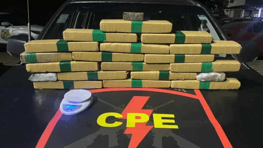 CPE de Goianésia apreende 20 kg de maconha CPE de Goianésia apreende 20 kg de maconha