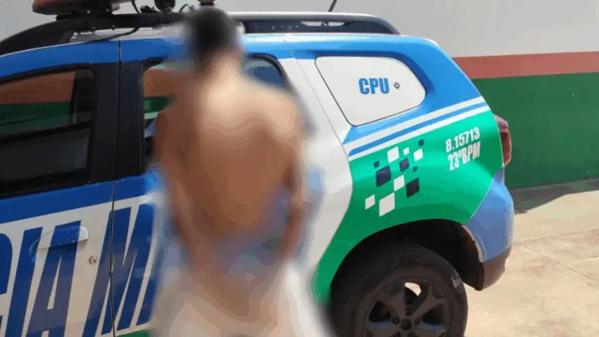 Homem é preso em flagrante por agredir mulher no Residencial Hermínio Lopes