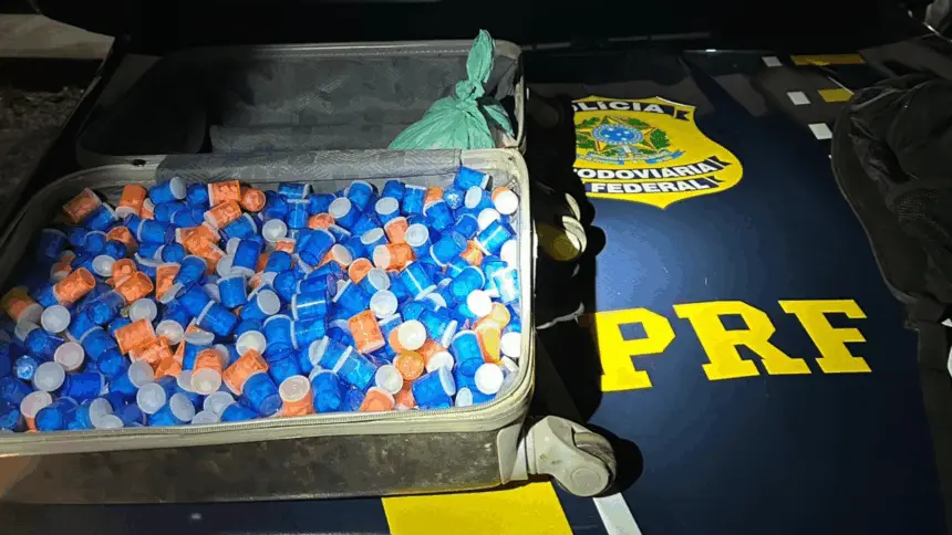 Polícia apreende mais de 10 mil comprimidos de anfetamina na BR-153