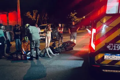 Queda de moto no Bairro São Cristóvão deixa uma pessoa ferida