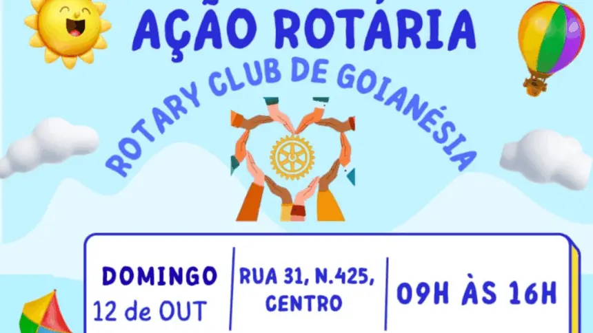Rotary Club de Goianésia promove Ação Rotária neste domingo com atendimentos gratuitos e dia de solidariedade Rotary Club de Goianésia promove Ação Rotária neste domingo com atendimentos gratuitos e dia de solidariedade