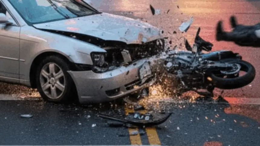 Acidente entre carro e moto deixa duas pessoas feridas no leste de Goianésia