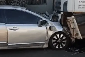 Urgente: Motorista fica gravemente ferido após colidir em caminhão estacionado no oeste de Goianésia