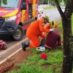 Acidente de moto deixa jovem ferido no sul de Goianésia