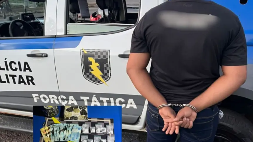 Força Tática prende homem por tráfico de drogas no Bairro Nova Fiíca