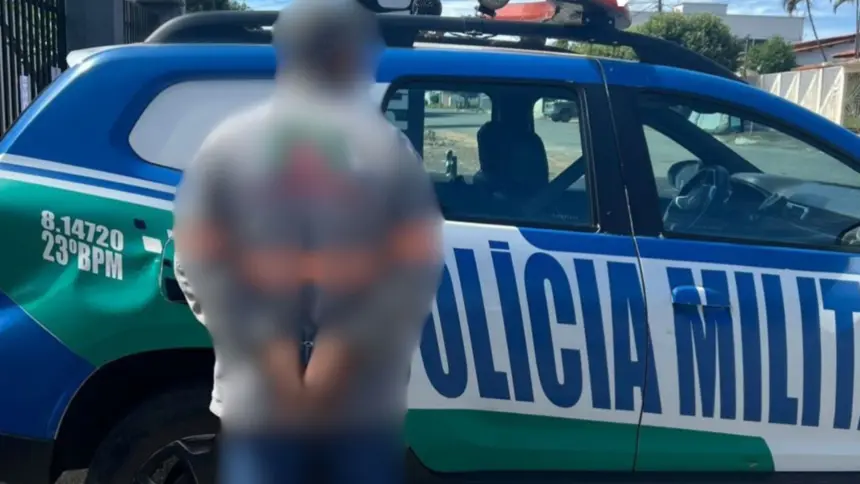 Homem usa faca para ameaçar esposa após agredi-la com socos e acaba preso no oeste de Goianésia
