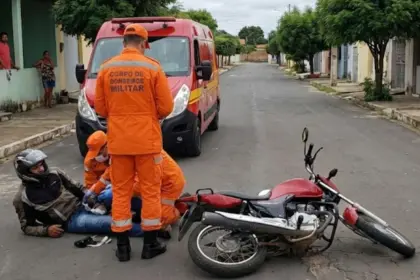 Motociclista fica ferido em acidente de trânsito no oeste de Goianésia