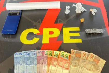 CPE prende suspeito por tráfico de drogas no Bairro Nova Aurora, em Goianésia