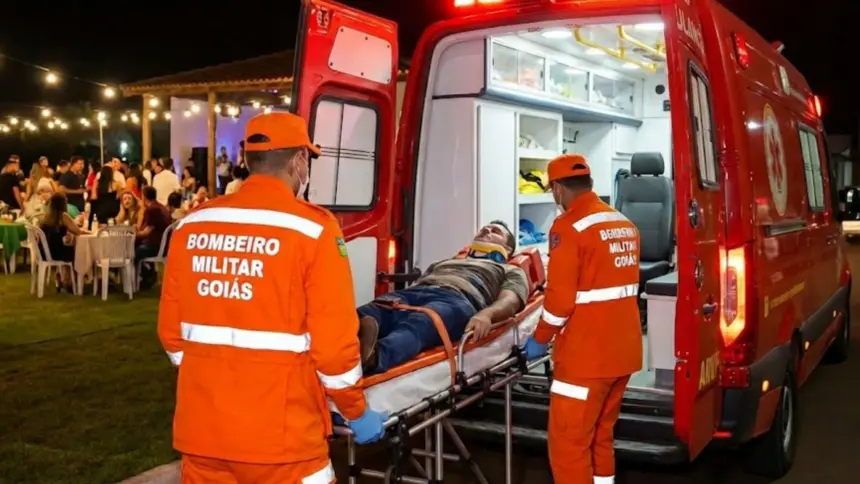 Homem sofre tentativa de homicídio durante festa ao ser esfaqueado no pescoço