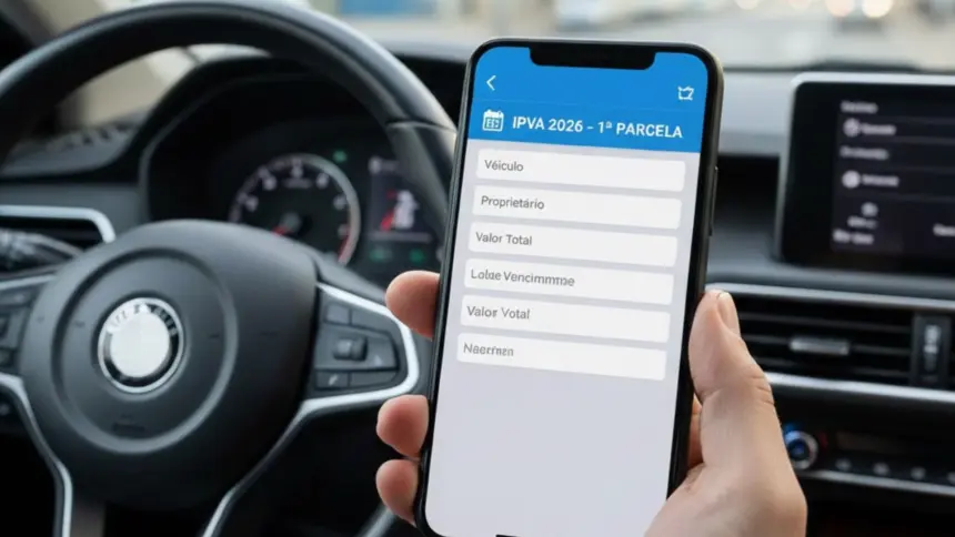 Primeira parcela do IPVA 2026 vence nesta quinta-feira Primeira parcela do IPVA 2026 vence nesta quinta-feira