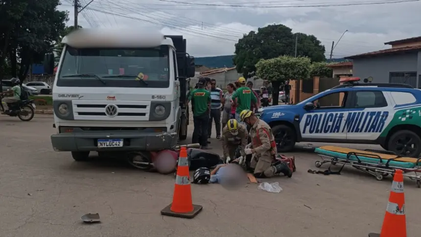 Urgente: Grave acidente deixa motociclista ferida no oeste de Goianésia